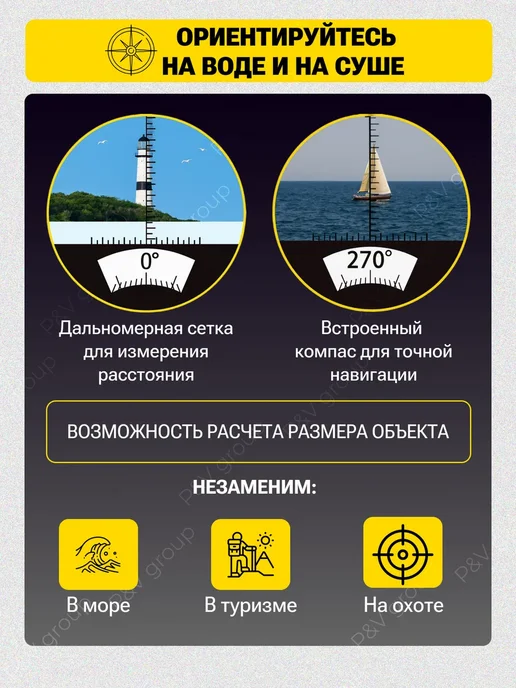 Бинокль профессиональный ночного и дневного видения с зум, черный, фото 3