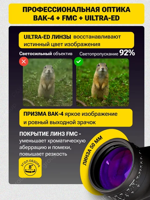 Бинокль профессиональный ночного и дневного видения с зум, черный, фото 4