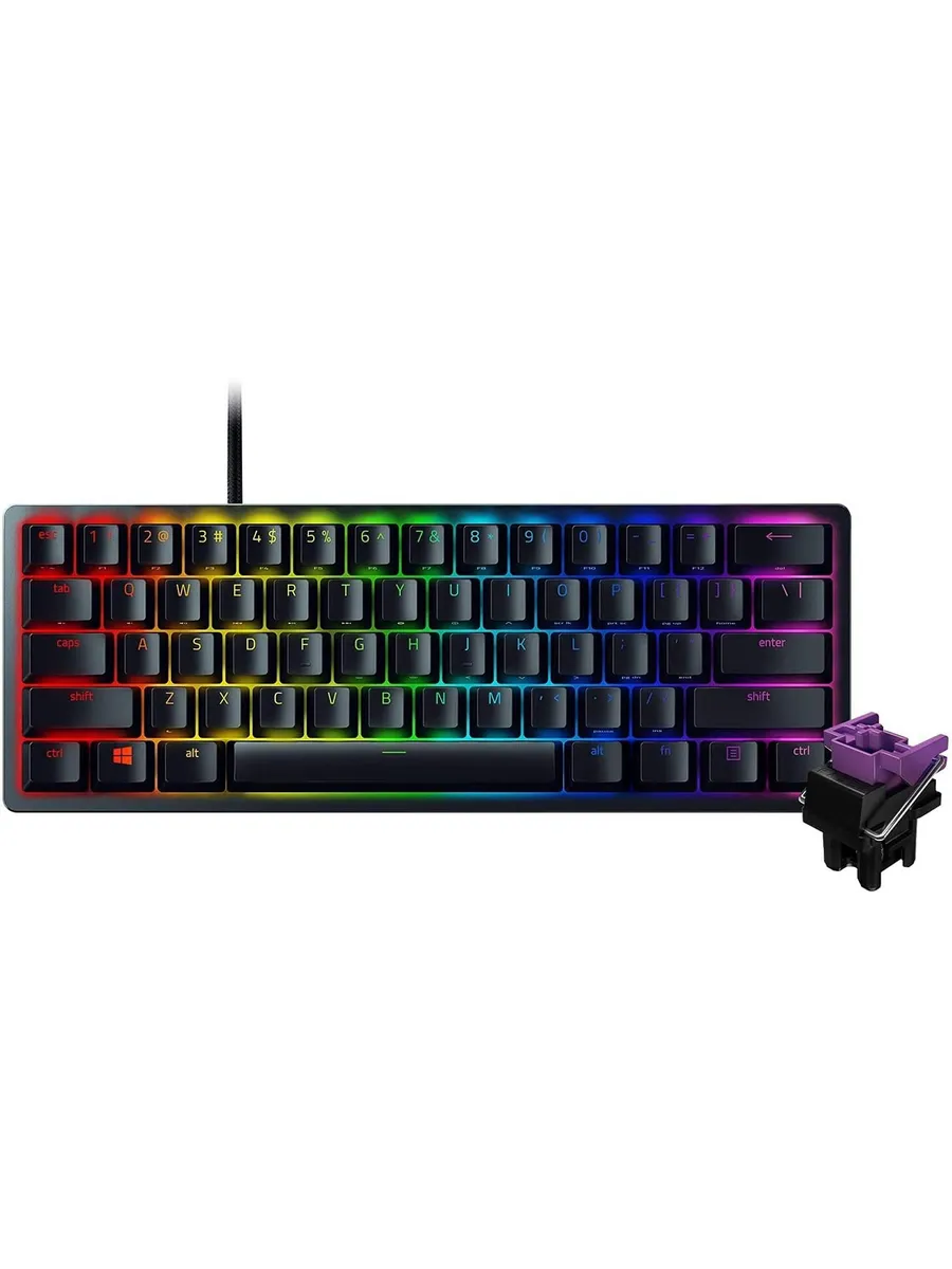 Razer Игровая клавиатура Huntsman Mini, 60% раскладка, RGB
