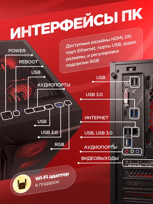 ZillaPC Игровой Компьютер Core i9 (14 ядер) RTX 5050 32 ГБ SSD 512 G, 32 ГБ, 512 г, фото 6