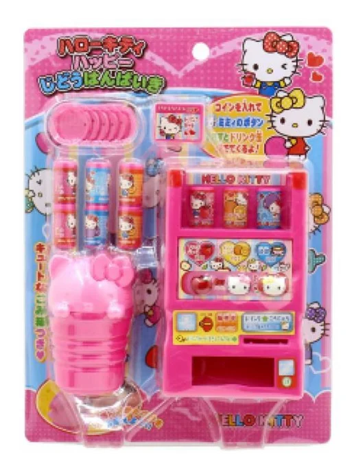 Торговый автомат Hello Kitty с монетами и напитками, розовый, фото 2