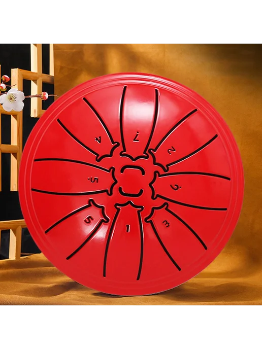 8 нотный пандус Steel Tongue Drum 4 дюйма для Handpan, красн, красный, фото 2