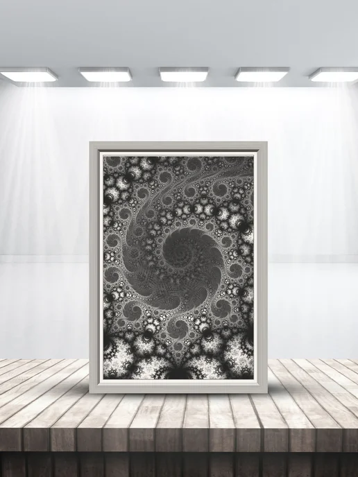 HEAVEN POSTER Плакат Абстрактное Искусство (Фрактальный арт 1) A3 42x30 см, 42x30 см, фото 3