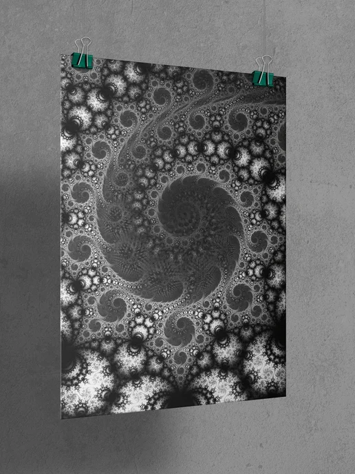 HEAVEN POSTER Плакат Абстрактное Искусство (Фрактальный арт 1) A3 42x30 см, 42x30 см, фото 7
