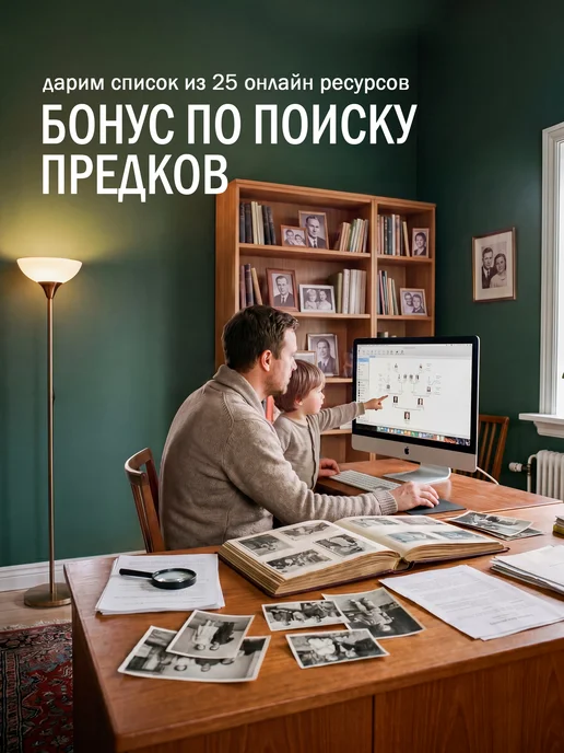FAMILY ALBUM Генеалогическое древо семьи. Плакат с наклейками, бежевый, фото 6