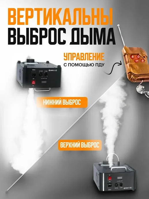 Дым машина DMX Cloud Generator 1500W, 1500 Вт, фото 4