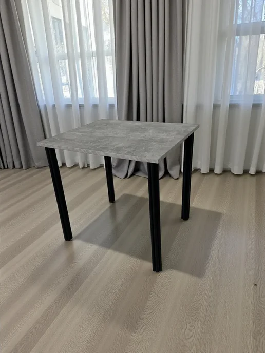 RostovStol Стол дизайнерский игровой Бетон, 130*80 см. Ножки черные, 80x70 см, фото 3