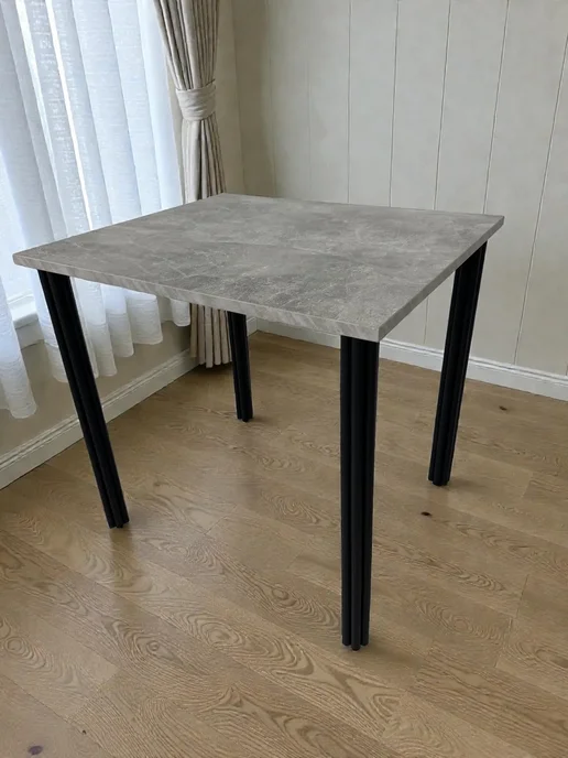 RostovStol Стол дизайнерский игровой Бетон, 130*80 см. Ножки черные, 80x70 см, фото 4