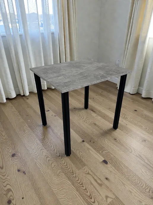 RostovStol Стол дизайнерский игровой Бетон, 130*80 см. Ножки черные, 80x70 см, фото 7