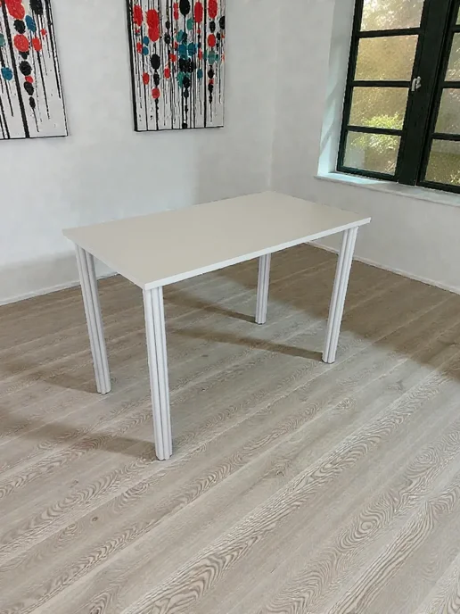 RostovStol Стол дизайнерский игровой Белый, 120*70 см. Ножки черные, 110x60 см, фото 6