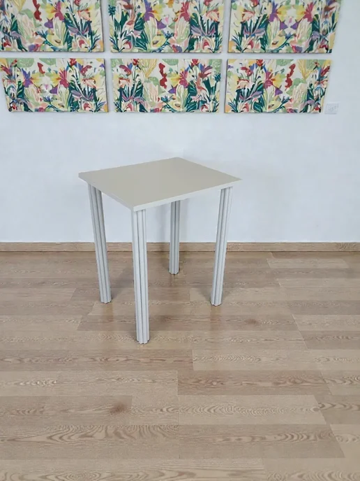 RostovStol Стол дизайнерский игровой Белый, 120*70 см. Ножки черные, 60x50 см, фото 6
