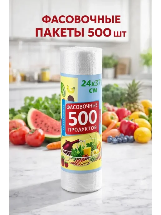 НУР95 Фасовочные пакеты в рулоне для кухни 500шт, 500 шт, фото 2