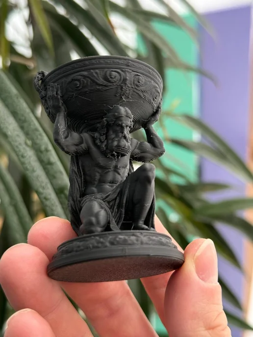 3D Картина Атлант Чаша настольная малая, черный, фото 4