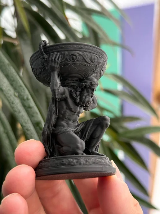 3D Картина Атлант Чаша настольная малая, черный, фото 7