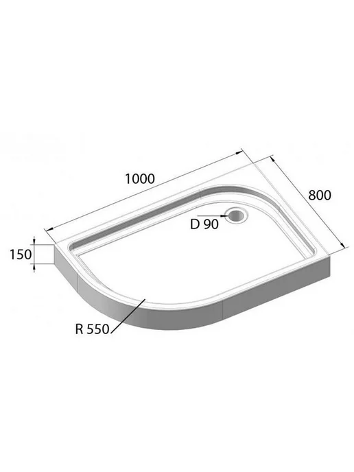 BelBagno Поддон для душа Tray 95х95, белый, фото 2