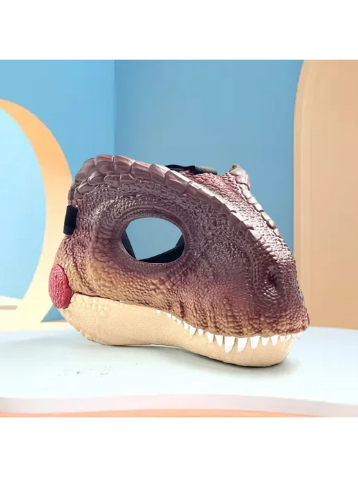 Маска динозавра с криком Raptor, фиолетовая, фиолетовый, фото 2