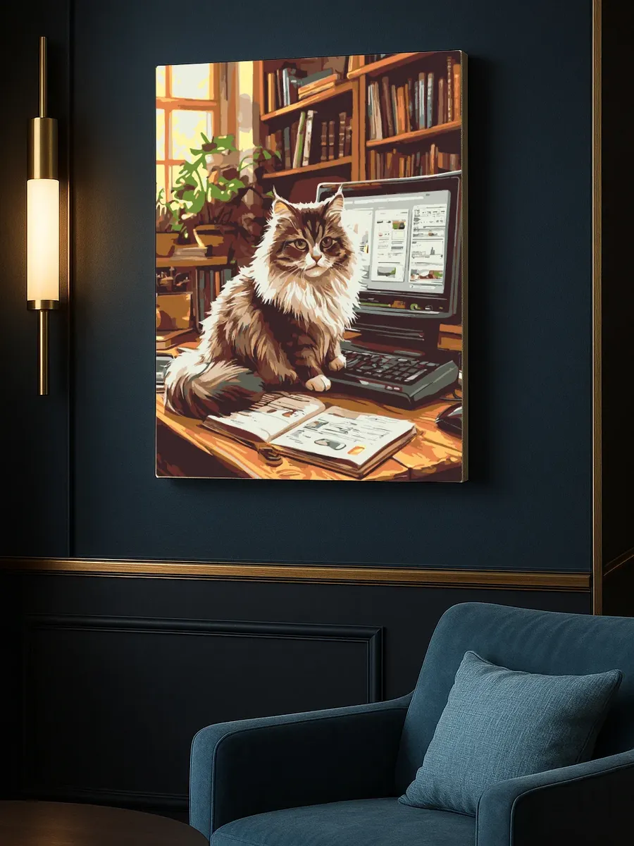Картина по номерам - Сибирская котоматрица — фотография 7