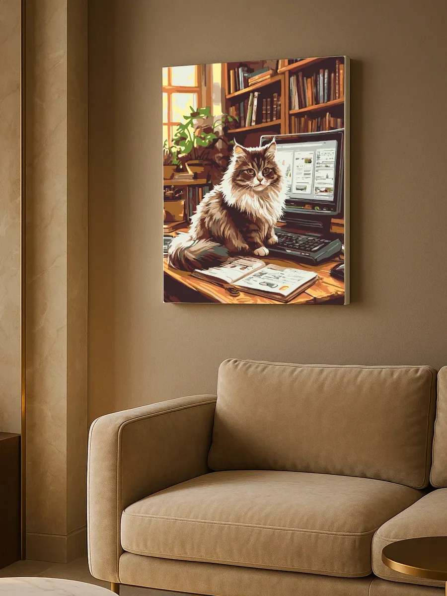 Картина по номерам - Сибирская котоматрица — фотография 8