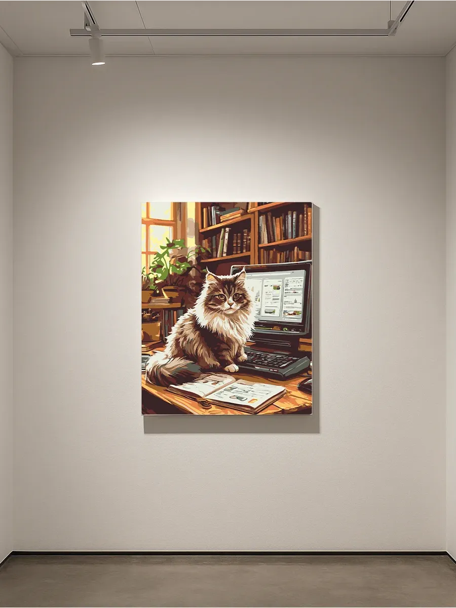 Картина по номерам - Сибирская котоматрица — фотография 9