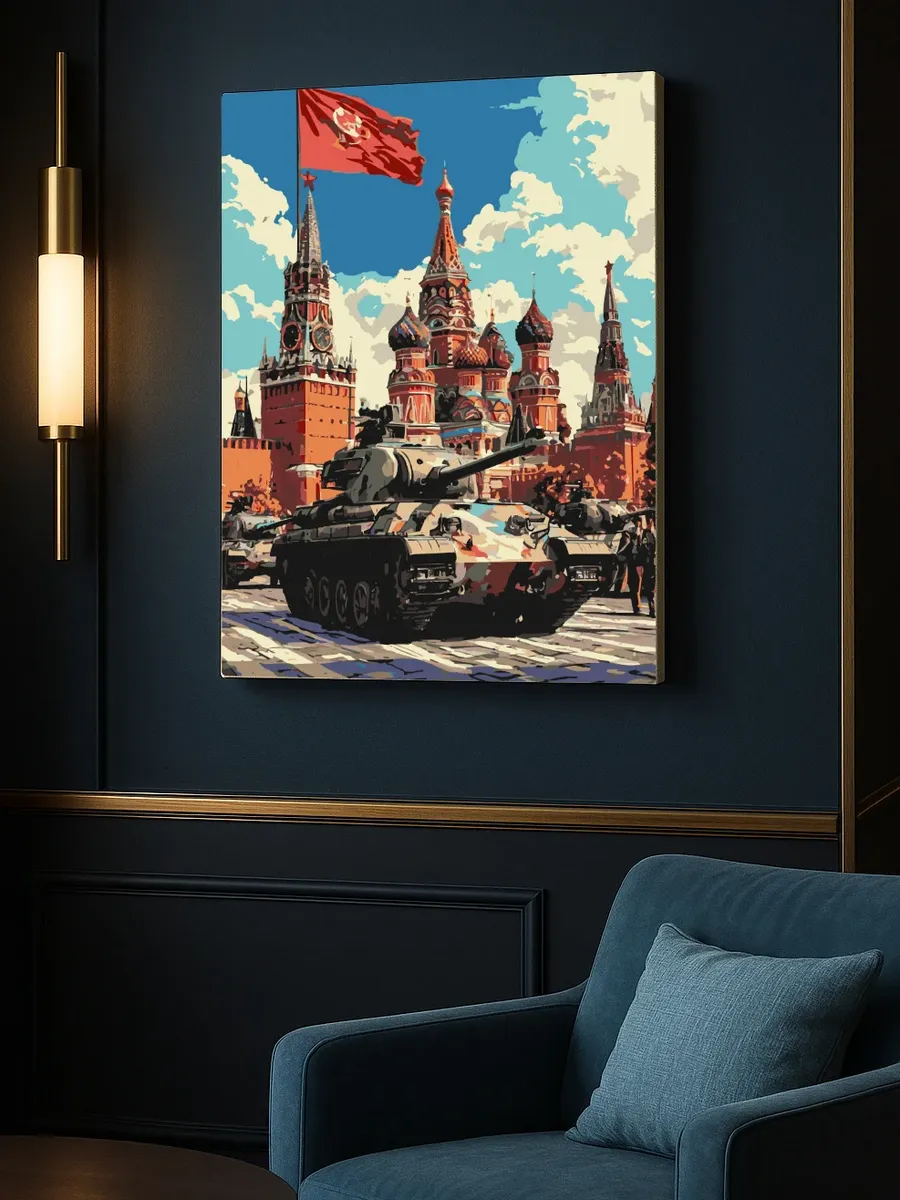Картина по номерам - Парад московских танков