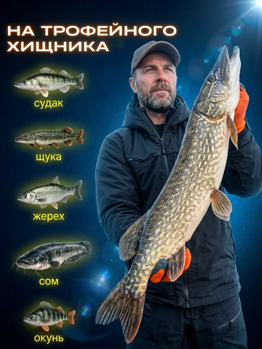 Заядлый рыбак Воблер, голубой, фото 5