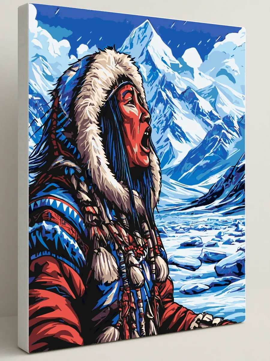 Картина по номерам - Крик эскимоса Инуита — 40×50 см