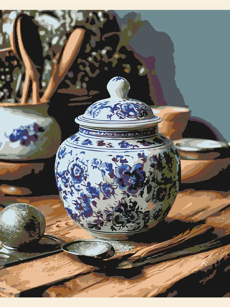 Картина по номерам - Винтажная кухонная утварь