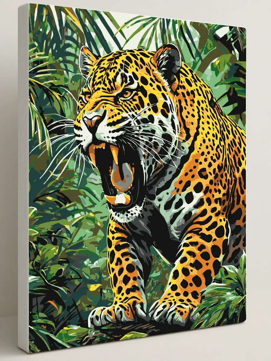 Картина по номерам - Крик амазонского ягуара — 40×50 см