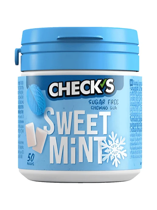 Жевательная резинка Check s Sweet Mint 50 подушечек 70 г, 70 г