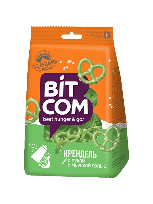Крендель Bitcom с луком и морской солью 50 г, 50 г