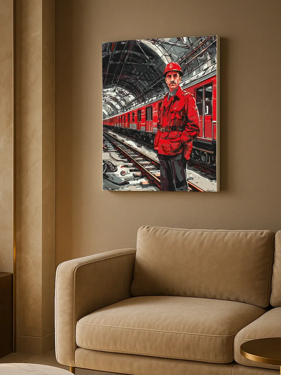 Картина по номерам - Сталинский метро-строитель — фотография 8