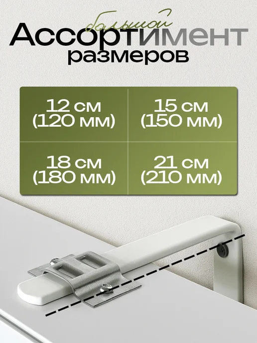N-Koff Кронштейн для карниза настенный, 12см, 2шт, 2 шт, фото 4