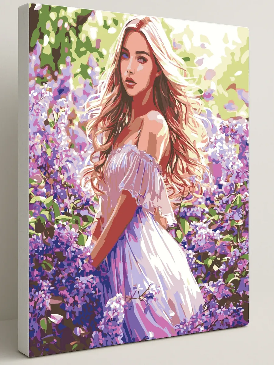 Картина по номерам - Весенняя фея сирени — 40×50 см