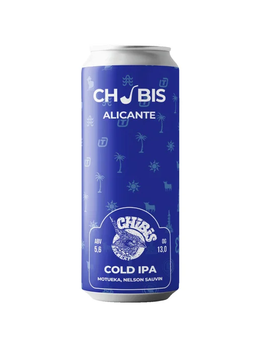 Пиво Chibis Brewery Alicante Cold IPA светлое 0,45 л ж б, 0,45 л