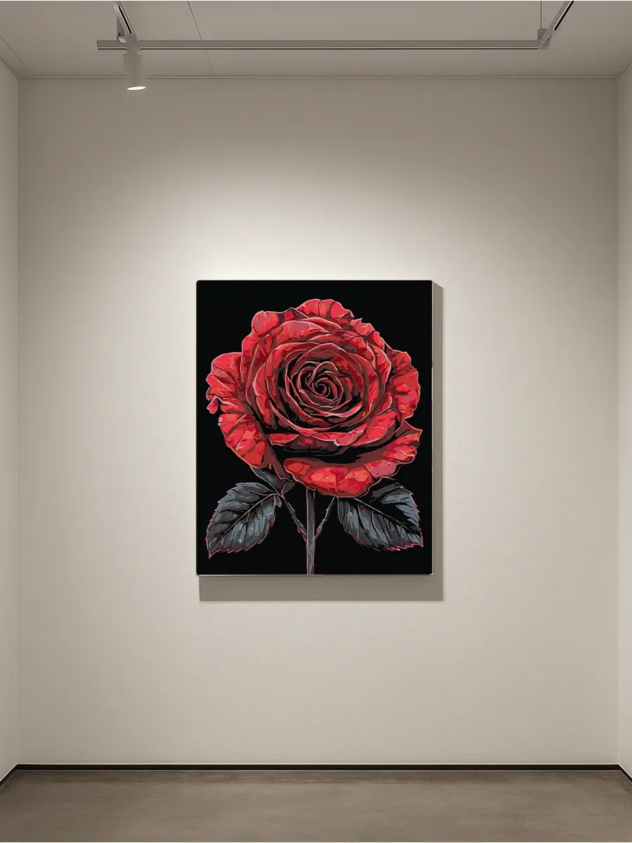 Картина по номерам - Разбитое сердце розы