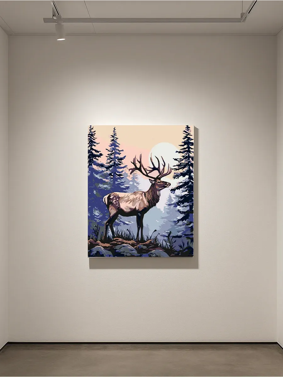 Картина по номерам - Крик оленя на рассвете — фотография 9