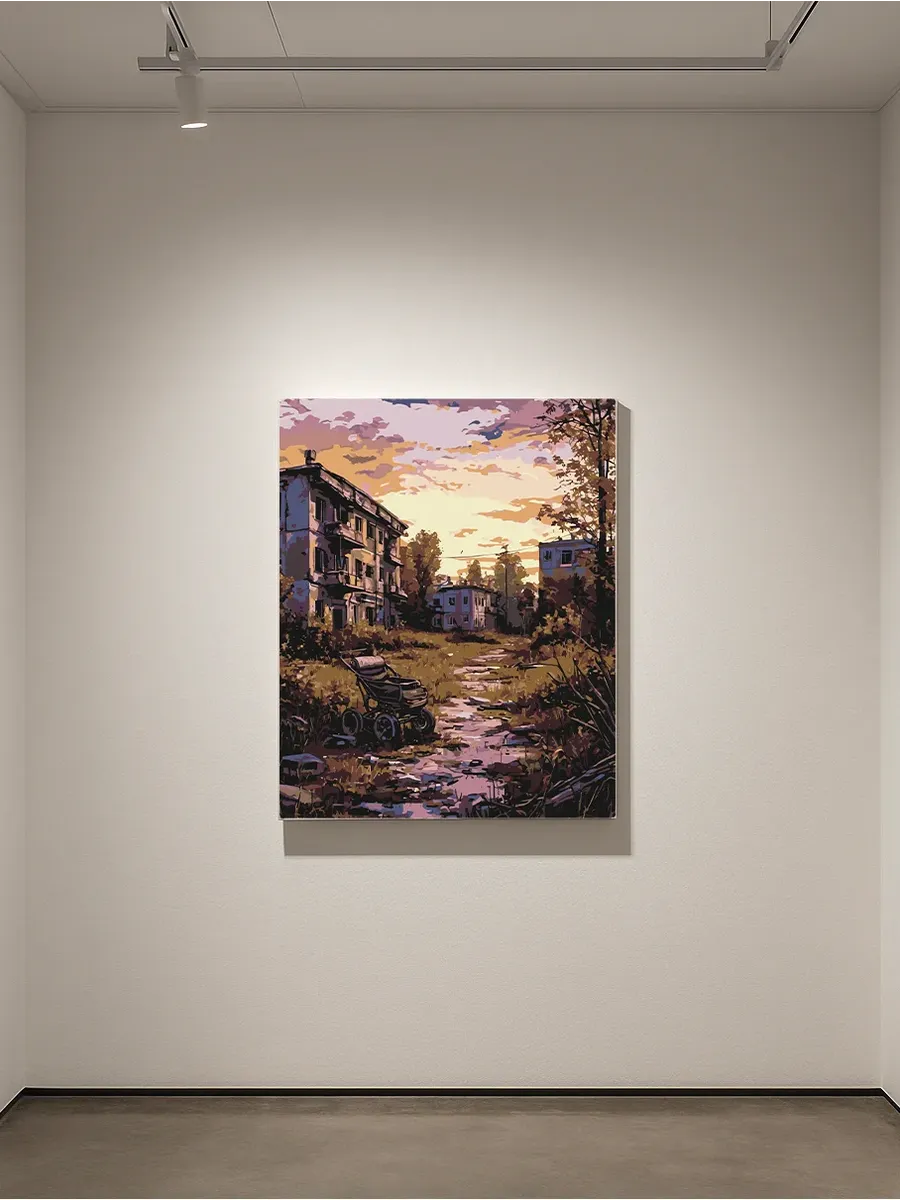 Картина по номерам - Заброшенный Припятский двор