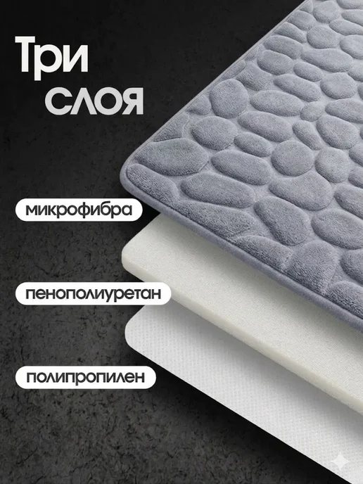 НУ-НУ Коврики для ванной и туалета комплект противоскользящий, серый, фото 8