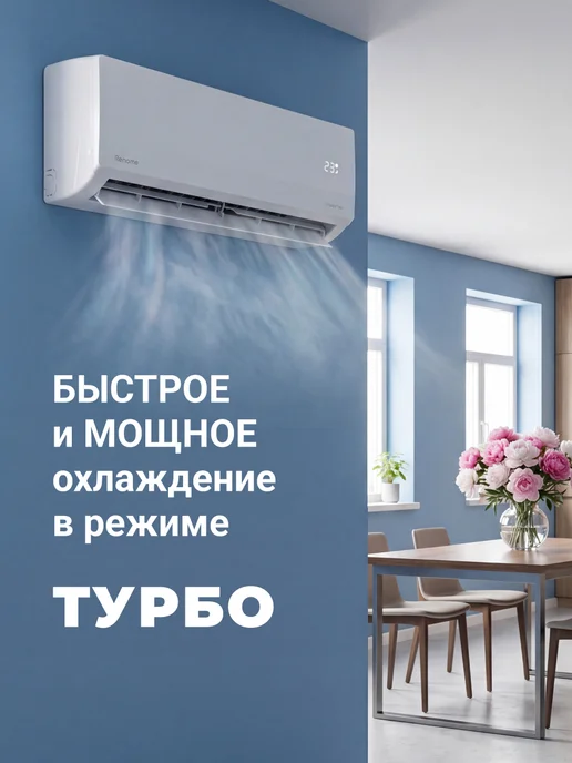 RENOME Сплит система кондиционер инверторный RN-IUNW09ME, до 25 м2, белый, фото 5