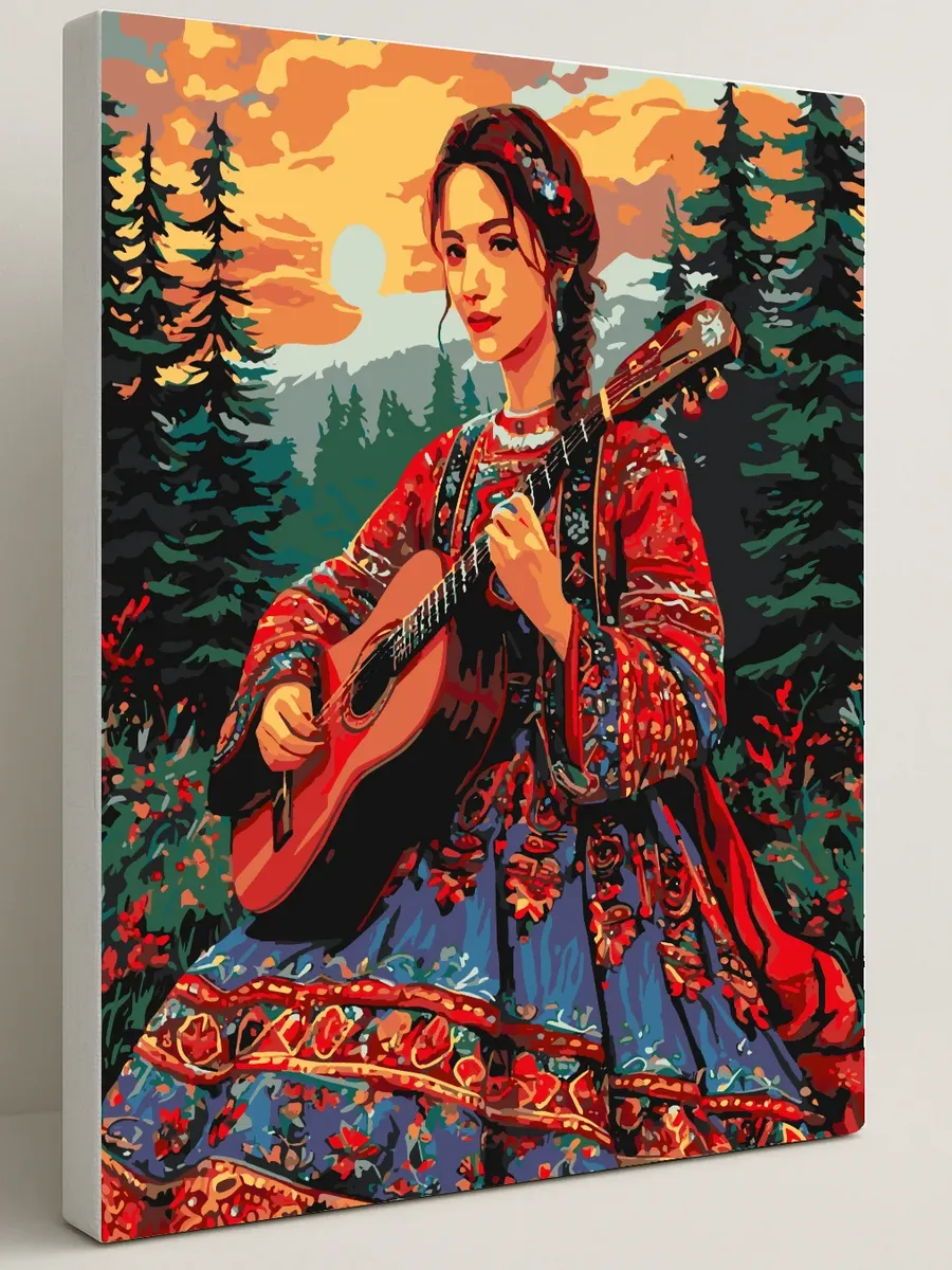Картина по номерам - Пение балалайки — 40×50 см