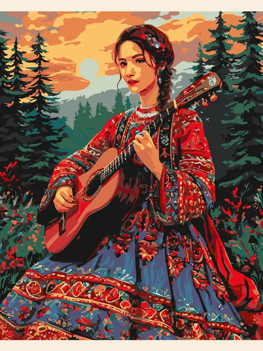 Картина по номерам - Пение балалайки — фотография 2