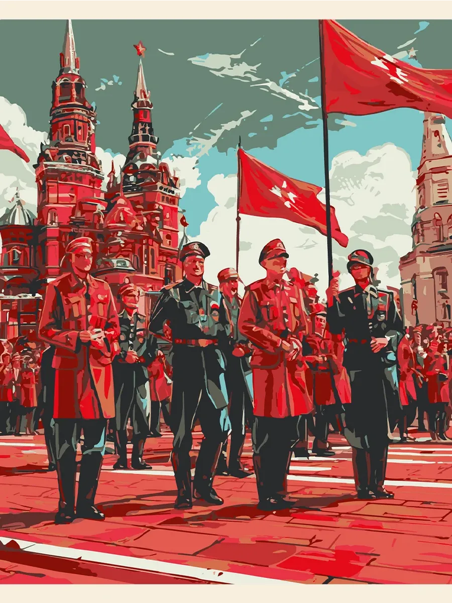 Картина по номерам - Площадь Красной Звезды