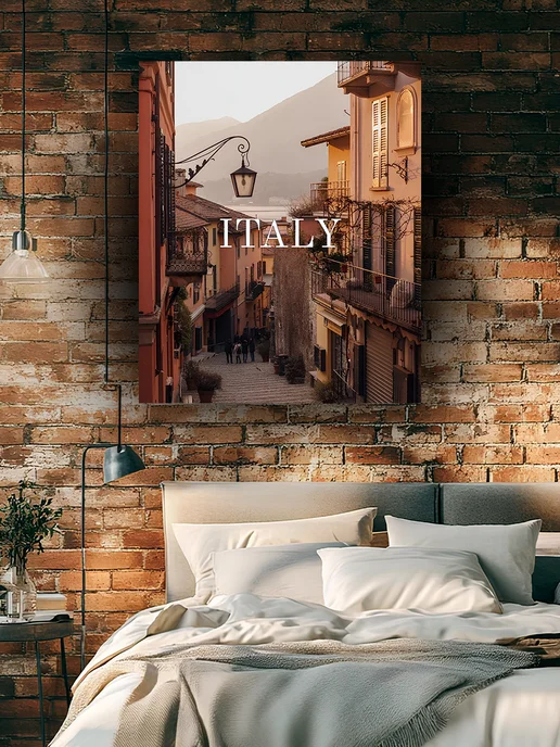 40 на 50 и 50 на 40 Картина на холсте 40x50 Италия Italy Эстетика, 40x50, фото 2