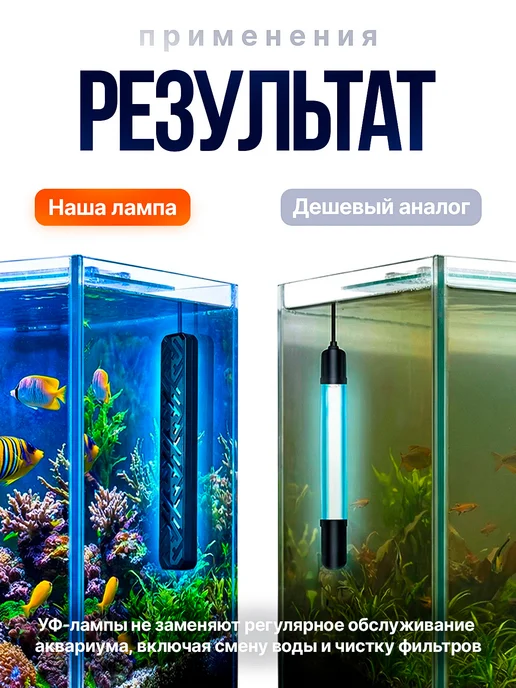 УФ-стерилизатор для аквариума погружной с защитным корпусом, черный, фото 4