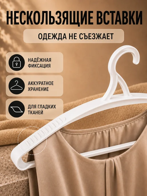 smite Вешалки для одежды пластиковые 10 шт, 10 шт, фото 4