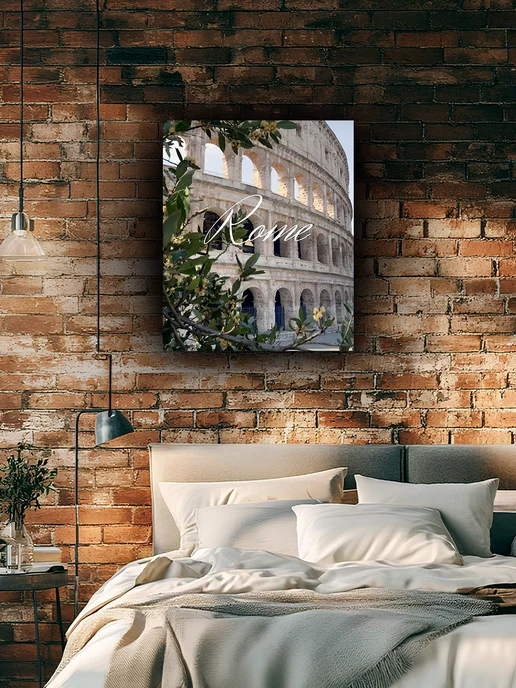 40 на 50 и 50 на 40 Картина на холсте 30x40 Италия Italy Рим Эстетика, 30x40, фото 2