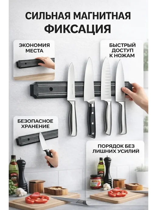 АХАН45 Магнитный держатель для ножей, вариант, фото 2
