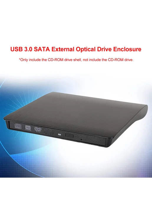 Внешний корпус для DVD CD-RW (черный) USB 3.0 SATA, черный, фото 3