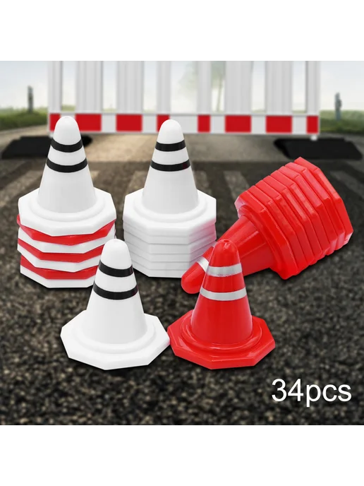 Конусы тренировочные 64шт, для спорта и Kids, красн-белые, 64 шт, фото 5