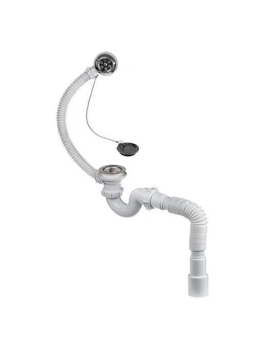 MasterProf Слив перелив для ванны MPF 1 1 2" прямоточный с гибкой, вариант, фото 2